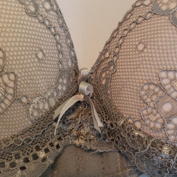 Sophie b - Grey Lace Double Pushup Bra - Picture 3 of 6
